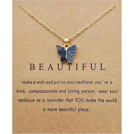 Butterfly Adjustable Necklace - 2 pcs