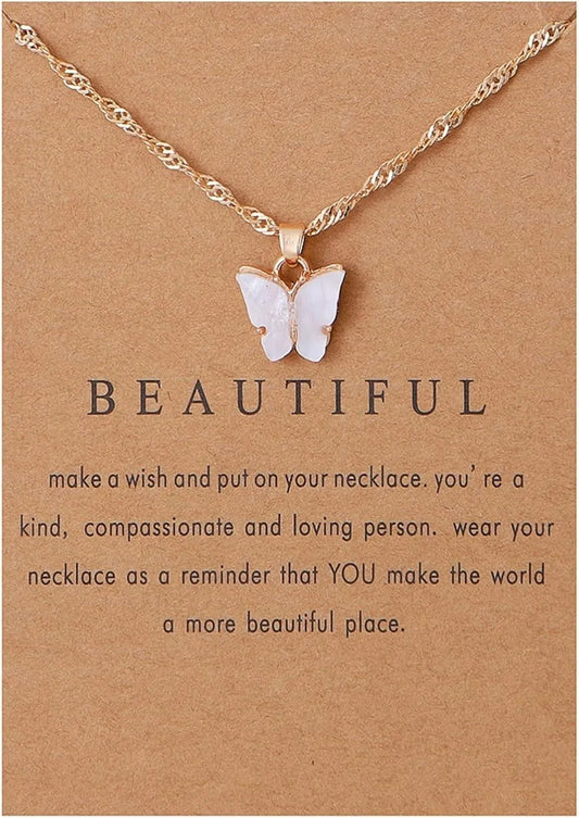 Butterfly Adjustable Necklace - 2 pcs